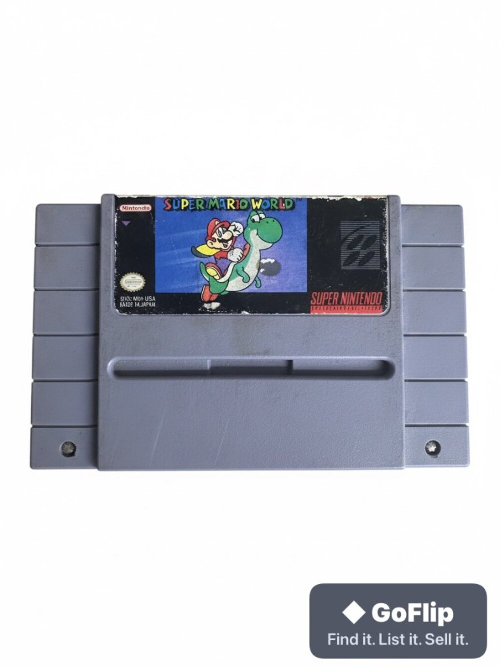 Super Mario World Nintendo SNES Game Cartridge SNS-MW-USA and Yoshi